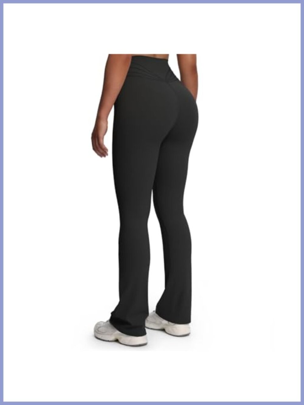 Aoxjox Mini Trinity Flare Leggings Nylon Spandex High Waist Yoga 31 Inseam